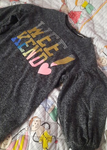 Koton Kız Çocuk Karpuz uzun Kollu Triko elbise - Görsel 2