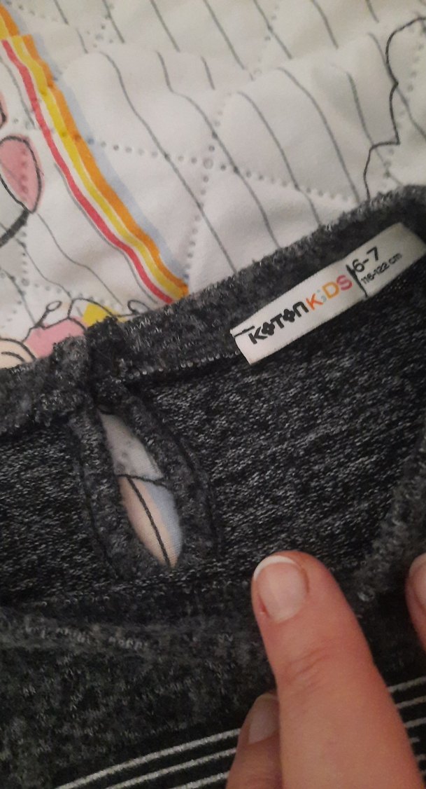 Koton Kız Çocuk Karpuz uzun Kollu Triko elbise - Görsel 4