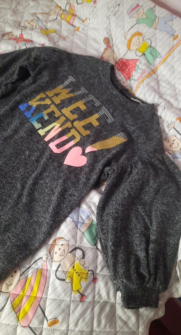 Koton Kız Çocuk Karpuz uzun Kollu Triko elbise - Görsel 2