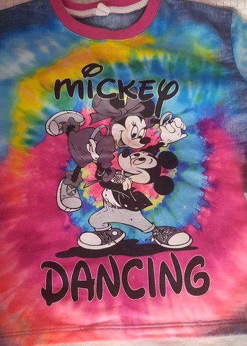 Renkli Baskılı Mickey Sweatshirt - Görsel 2