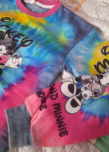 Renkli Baskılı Mickey Sweatshirt - Görsel 4