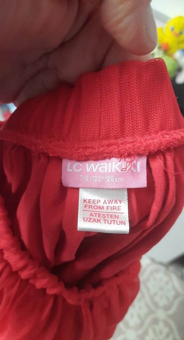 Kız Çocuk Kırmızı dantelli tütü - Görsel 5