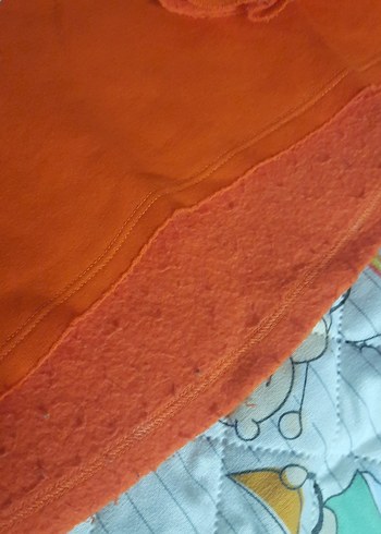 Kız Çocuk Turuncu Sweatshirt Volanlı Kol - Görsel 4