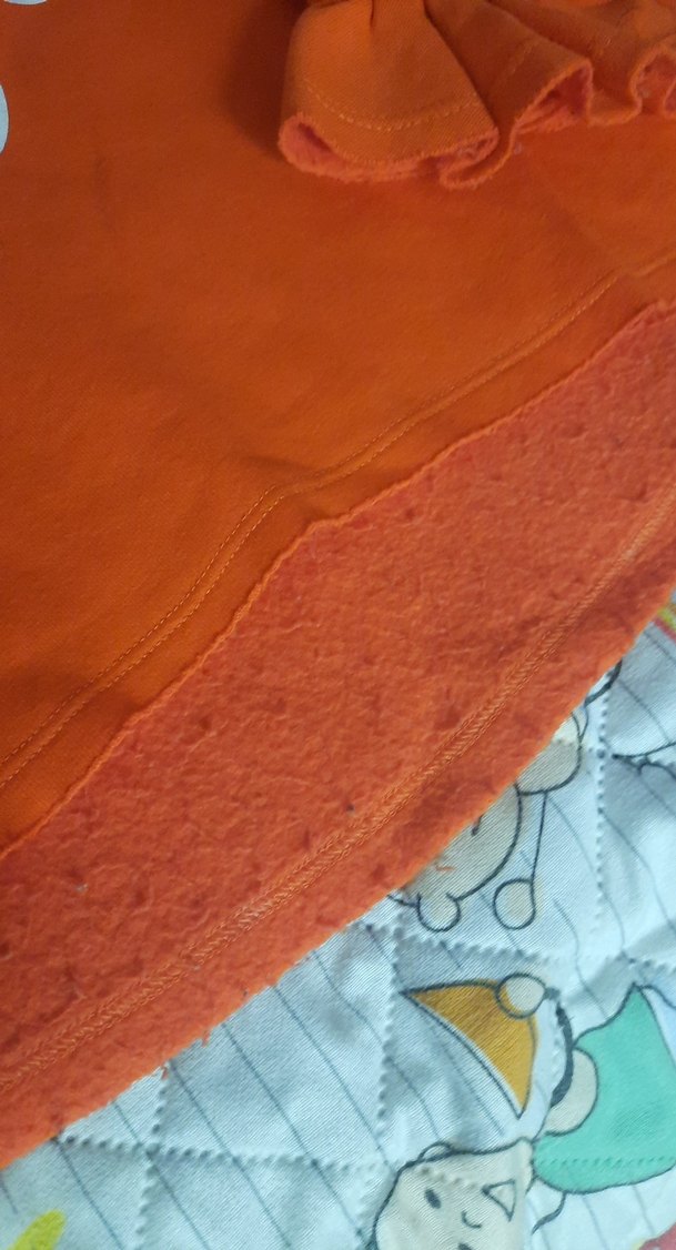 Kız Çocuk Turuncu Sweatshirt Volanlı Kol - Görsel 4