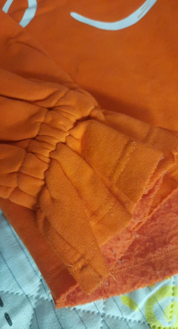 Kız Çocuk Turuncu Sweatshirt Volanlı Kol - Görsel 3