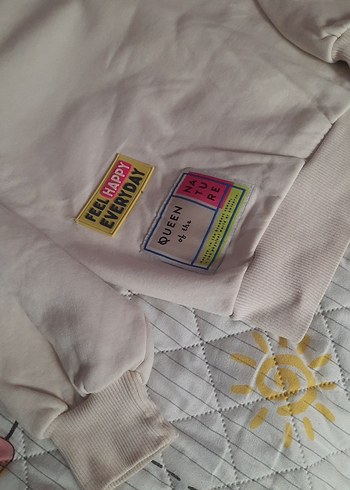 Defacto Kapüşonlu krem Sweatshirt - Görsel 2