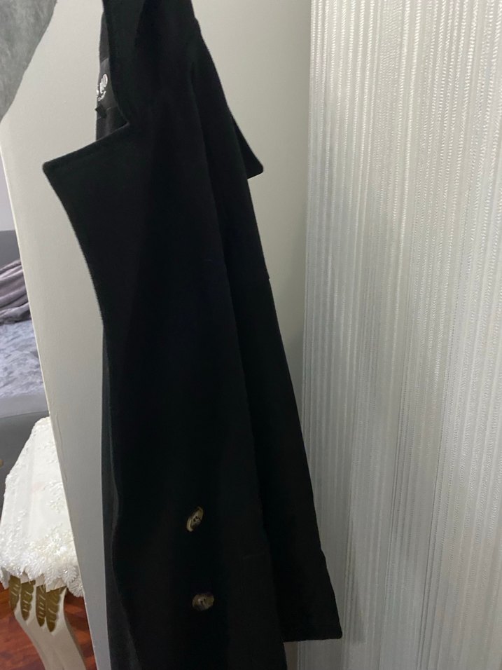 Suud Collection  Siyah Kadın Uzun Kaban - Görsel 2