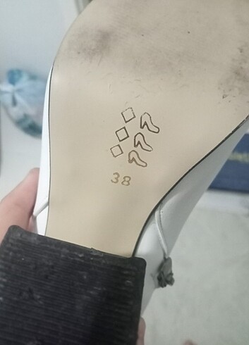 38 Beden Beyaz topuklu bot, bootie