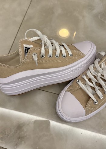 Converse Bej Kadın Düz Tabanlı Sneakers - Görsel 2