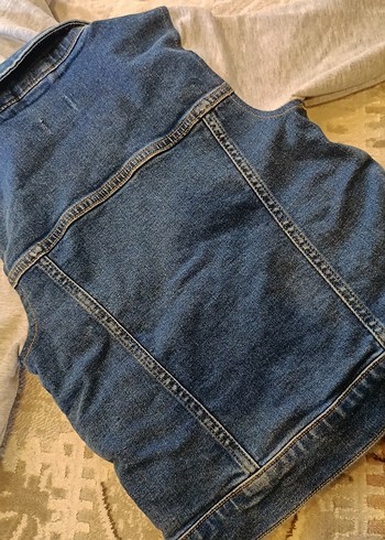 Düğmeli Erkek Çocuk Kot Yelek - Görsel 2