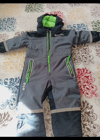 Fermuarlı Siyah Bebek Kayak Tulumu - Görsel 2