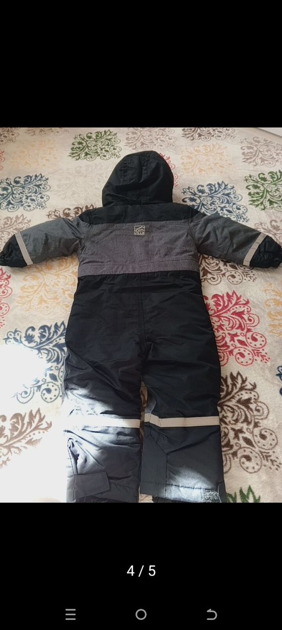 Fermuarlı Siyah Bebek Kayak Tulumu - Görsel 3