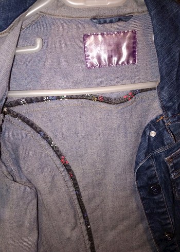 Düğmeli Mavi Kadın Kot Ceket - Görsel 2