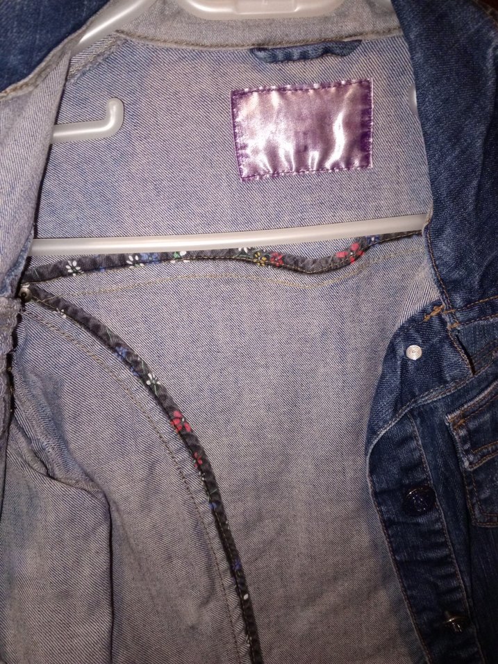 Düğmeli Mavi Kadın Kot Ceket - Görsel 2