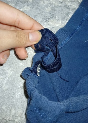 Düğmeli, Baskılı Mavi Kadın Denim Pantolon - Görsel 5