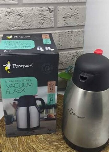 Penguen 2 litre çelik termos