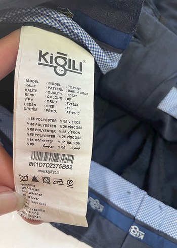 Diğer Kığılı Erkek Lacivert Kemerli Ofis Pantolonu