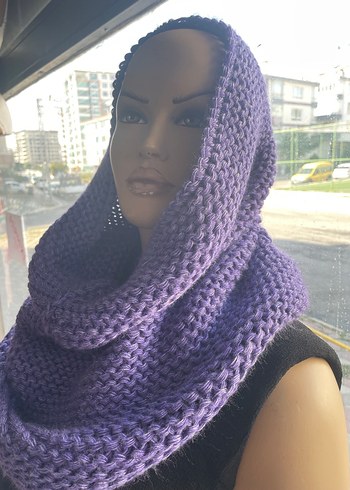 Diğer Kadın Mor Örgü Bohem boyunluk