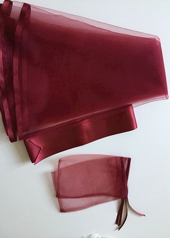  Beden bordo Renk Duvak