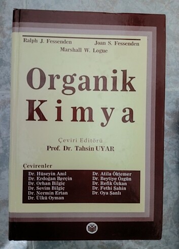  Organik kimya prof. Dr. Tahsin Uyar Güneş Kitabevi