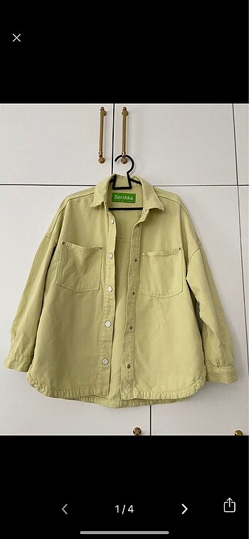 bershka lime kot ceket