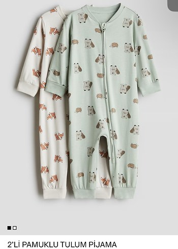 H&M 2'li Pamuklu Tulum Pijama