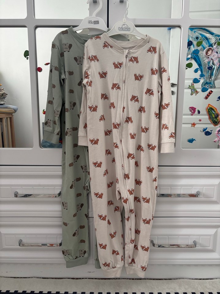 H&M 2'li Pamuklu Tulum Pijama - Görsel 2