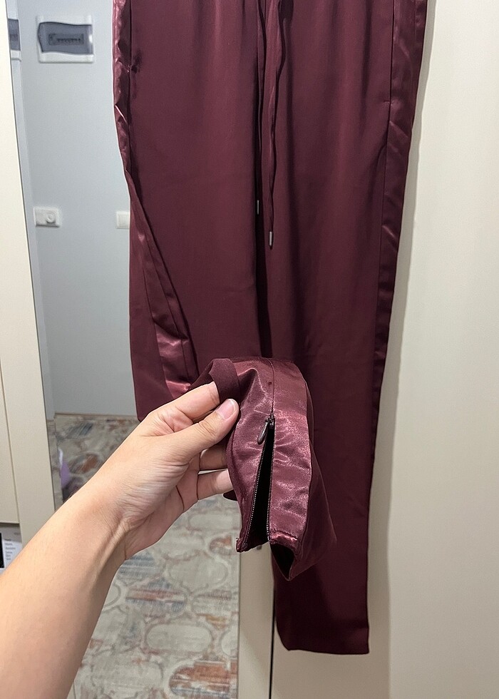 H&M Saten Şık Pantolon - Görsel 3