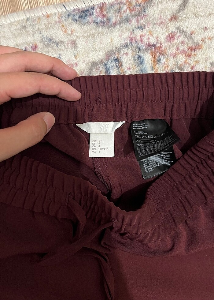 H&M Saten Şık Pantolon - Görsel 5