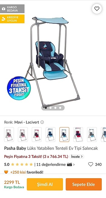 Diğer Tam Yatar Bebek Salıncağı