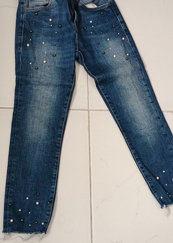 Mavi Jeans Boncuk Detaylı Mavi Kadın Kot Pantolon