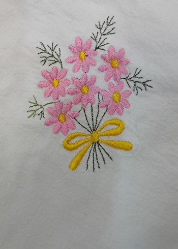 Civil Nakışlı Beyaz kız bebek örtüsü