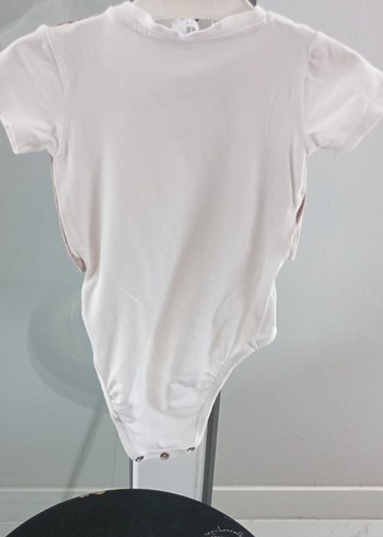 h&m Kısa Kollu Beyaz Kot Yakalı Bebek Body - Görsel 5