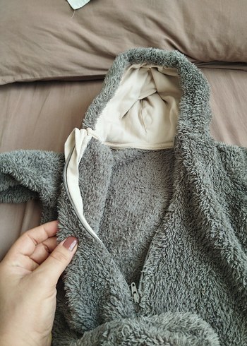 Gri Erkek Bebek Peluş Tulumu - Görsel 5