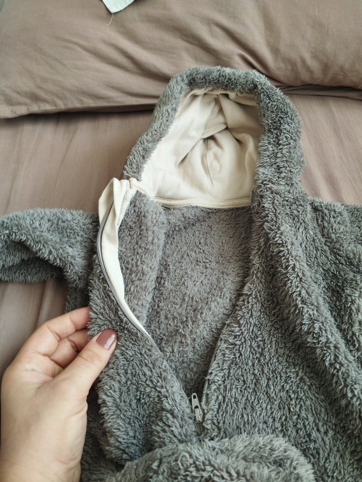 Gri Erkek Bebek Peluş Tulumu - Görsel 5