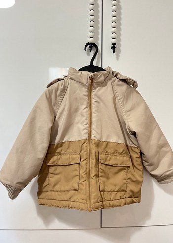 24-36 Ay Beden camel Renk H&M erkek Çocuk Kapüşonlu Mont ceket