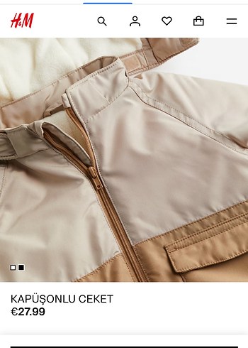 H&M H&M erkek Çocuk Kapüşonlu Mont ceket