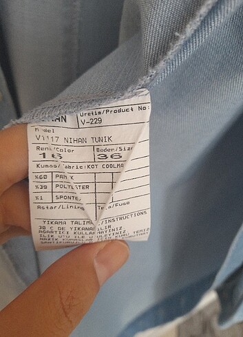 36 Beden Nihan kot tunik