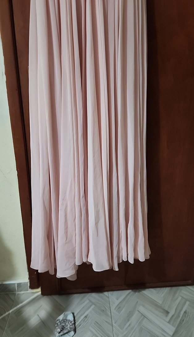 beli işlemeli pudra pembesi abiye - Görsel 2