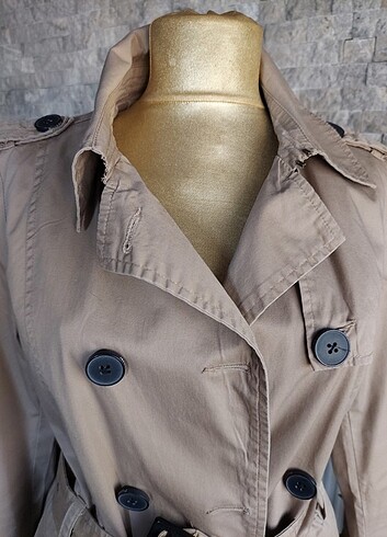 36 Beden camel Renk Pull&Bear krem/bej trençkot