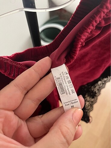 m Beden Bordo renkli Pijama Şortu
