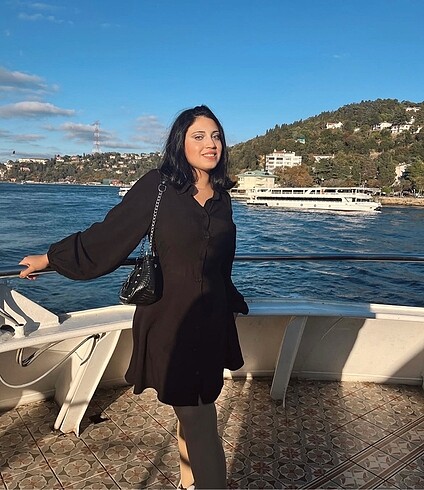 H&M Siyah FırFır Elbise