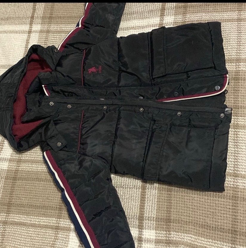 Siyah Erkek Çocuk Kapüşonlu Fermuarlı Mont - Görsel 2