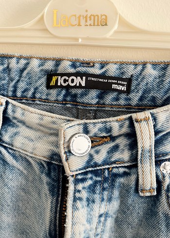 36 Beden mavi Renk Mavi marka Gri Mavi Yırtık Loose Fit Denim Jean