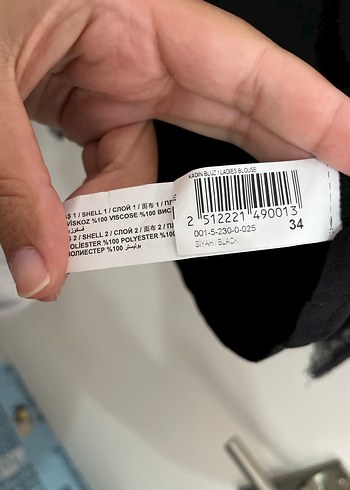 34 Beden Mudo marka Uzun Kollu V Yaka Bluz