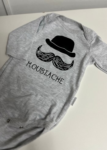 Gri Uzun Kollu Bebek Body - Görsel 3