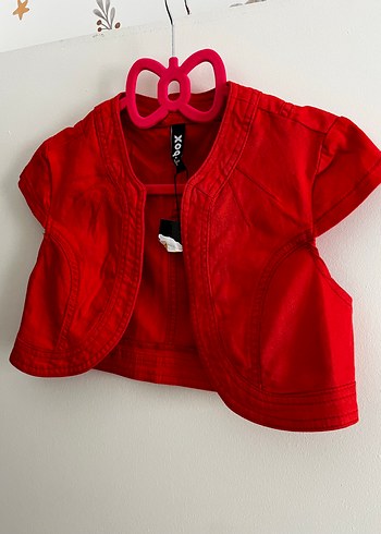 Kırmızı Kısa Kollu Bolero - Görsel 2