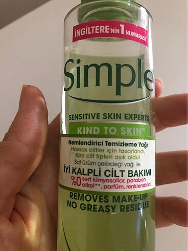 Simple Simple nemlendirici temizleme yağı