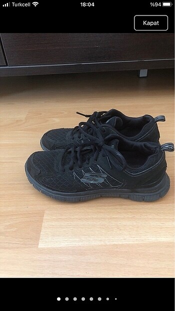 36 Beden Skechers siyah spor ayakkabı