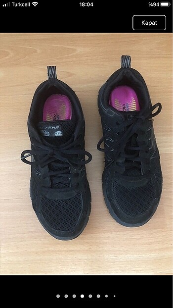36 Beden siyah Renk Skechers siyah spor ayakkabı